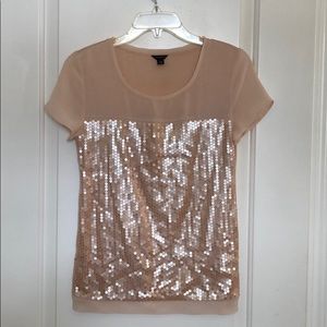 Ann Taylor pink short sleeve blouse